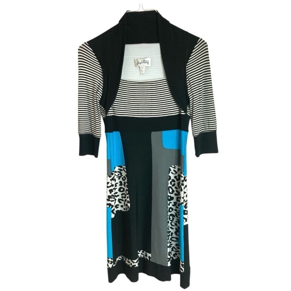 Joseph Ribkoff Mod Color Block Dress - Picture 1 of 10